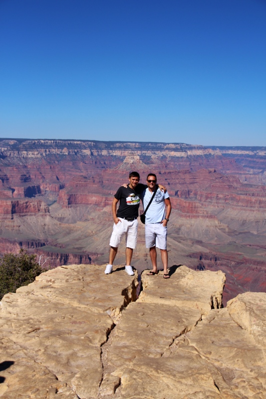 Waldi und Peter am Grand Canyon